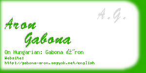 aron gabona business card